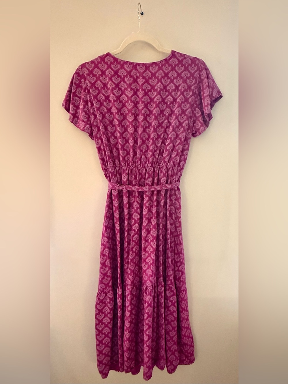 Attrattivo Purple Pink Midi Dress, Size Large IT 42 London Boutique - Picture 3 of 9